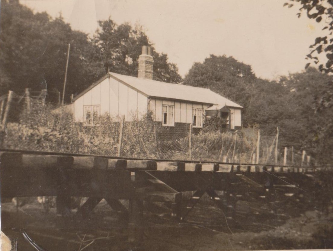 Glanclydach with railway from the reservior quarry at Aber on trestles 1936