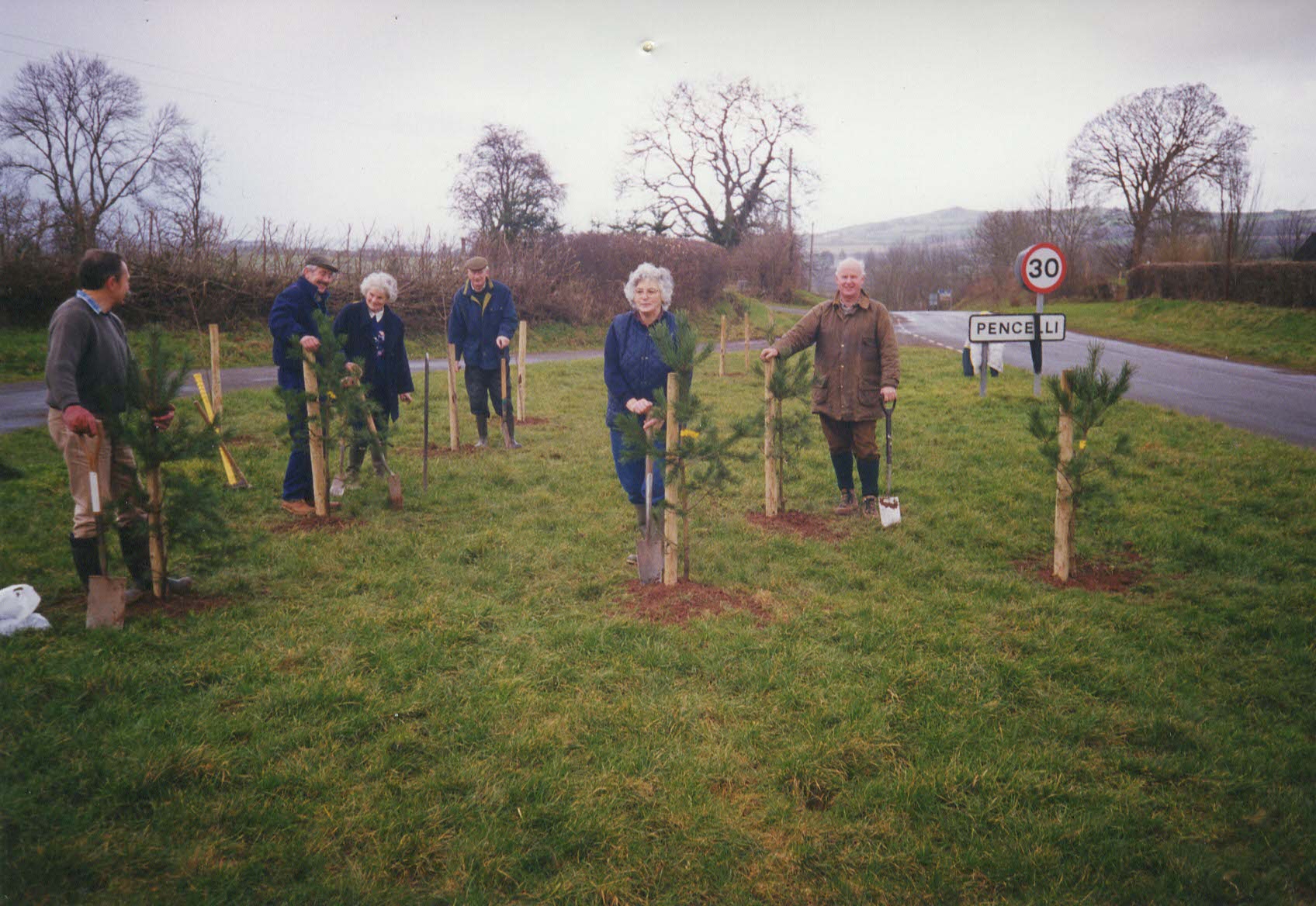 Millennium tree planting at Pencelli