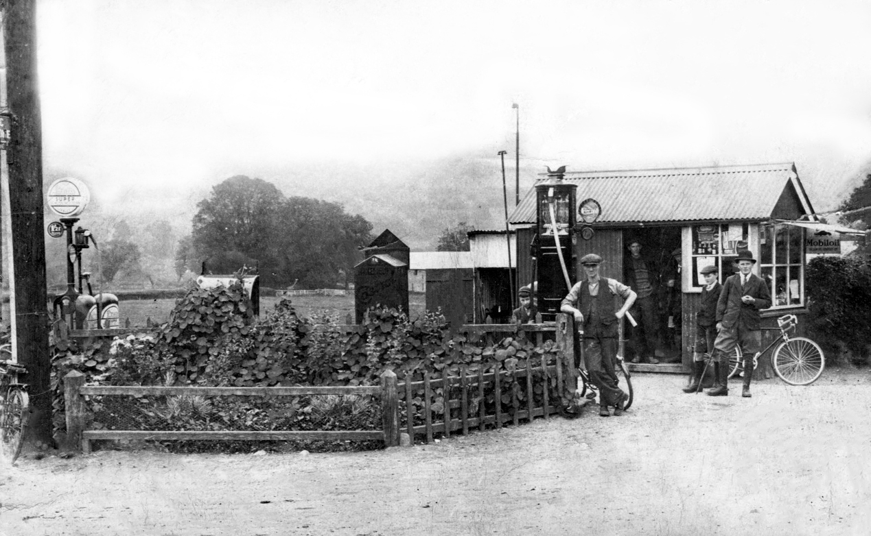 Site of the Shrine and garden Station Road junction Talybont