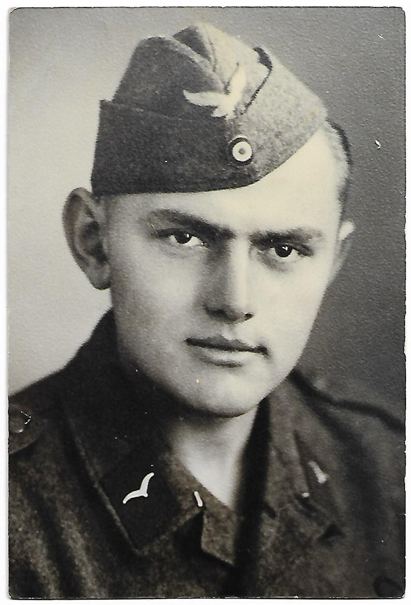 Rudi Hansel as a young conscript