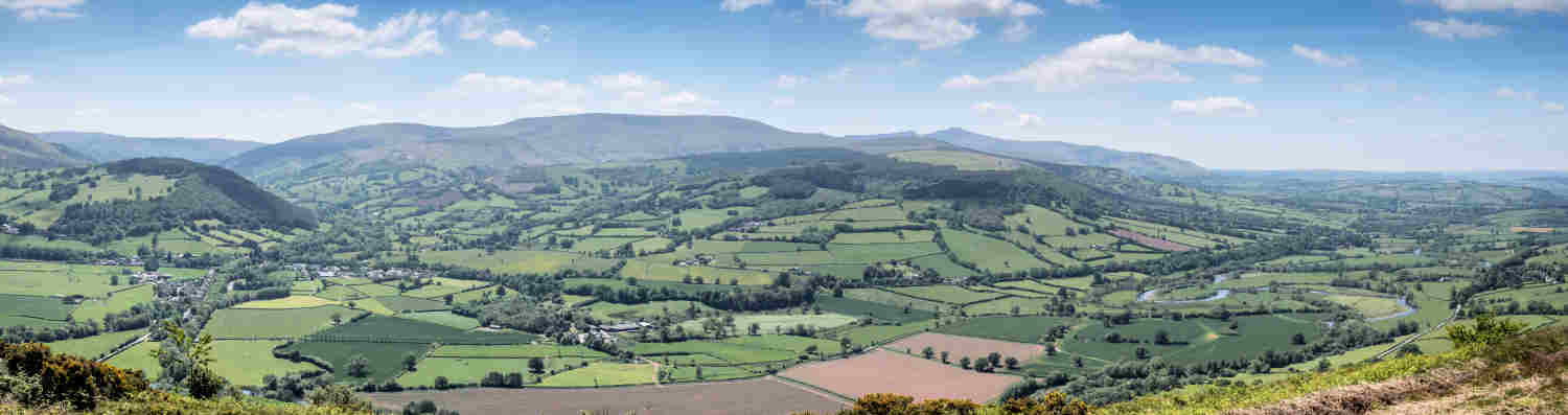 Talybont on Usk area from the Allt