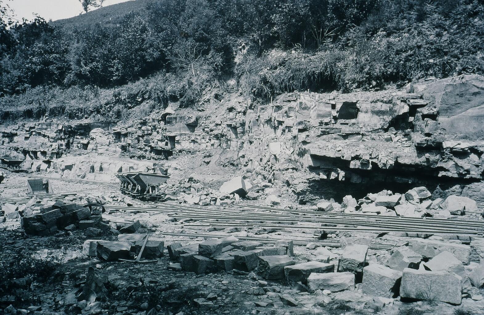 Reservoir stone quarry at Aber