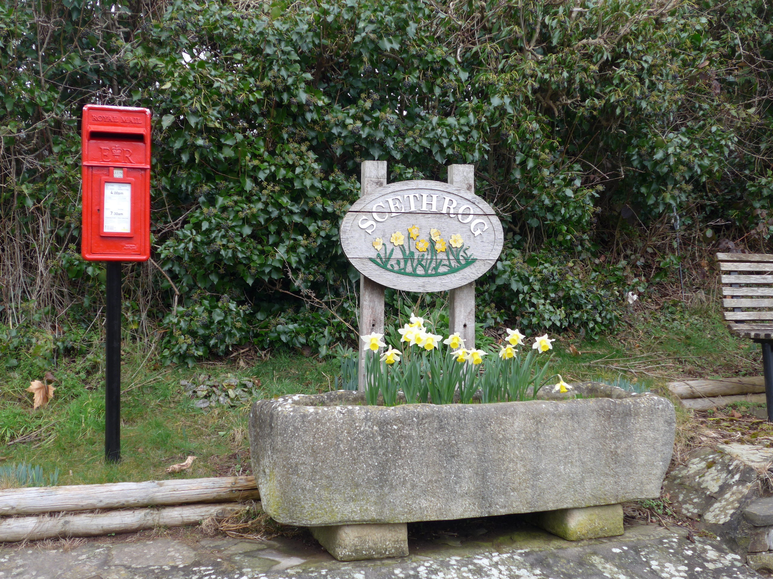 Screthrog village sign